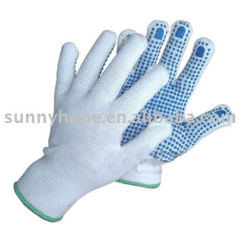 Pvc punktierter handschuh